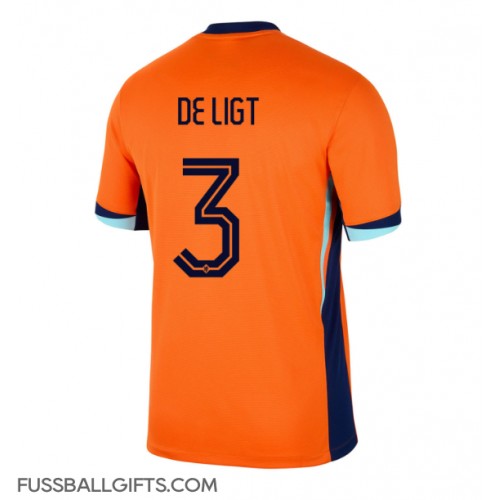 Niederlande Matthijs de Ligt #3 Fußballbekleidung Heimtrikot EM 2024 Kurzarm